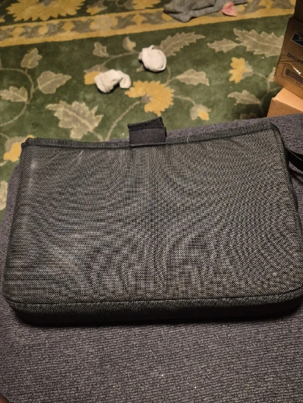 Tumi Black Textured Laptop Tech Organizer